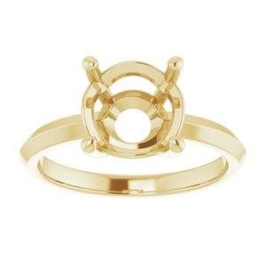 10K Yellow Gold 9 mm Round Ring Mounting – image 6