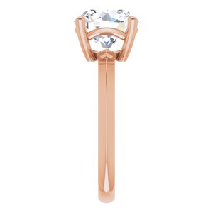 10K Rose Gold 9 mm Round Ring Mounting – image 7