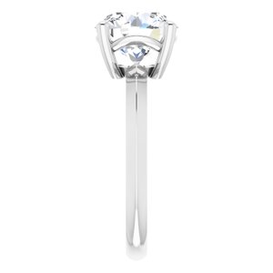 14K White Gold 9 mm Round Ring Mounting – image 7