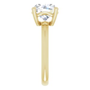 18K Yellow Gold 9 mm Round Ring Mounting – image 7