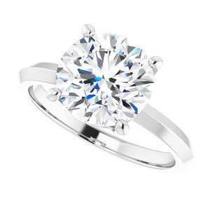 Sterling Silver 9 mm Round Ring Mounting – image 8