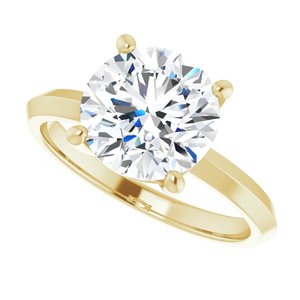 10K Yellow Gold 9 mm Round Ring Mounting – image 8