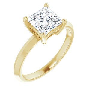 14K Yellow Gold 6.5 mm Square Ring Mounting