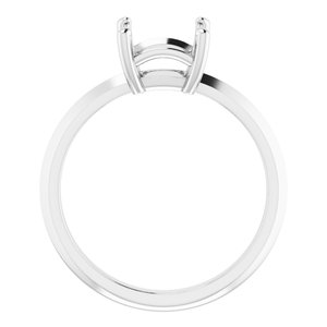 Sterling Silver 6.5 mm Square Ring Mounting – image 4