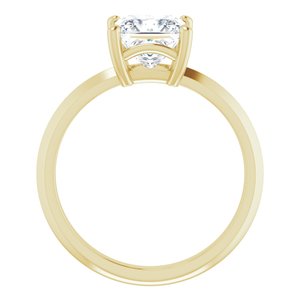 10K Yellow Gold 6.5 mm Square Ring Mounting – image 3