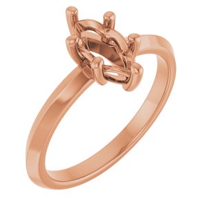 10K Rose Gold 9x4.5 mm Marquise Ring Mounting – image 2
