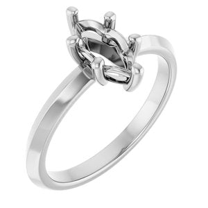 Sterling Silver 9x4.5 mm Marquise Ring Mounting – image 2