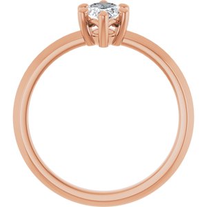 10K Rose Gold 9x4.5 mm Marquise Ring Mounting – image 3