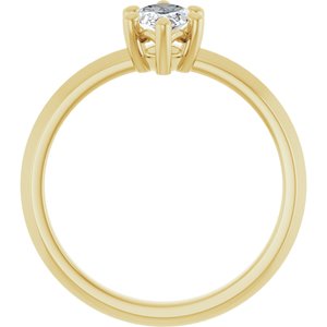 14K Yellow Gold 9x4.5 mm Marquise Ring Mounting – image 3