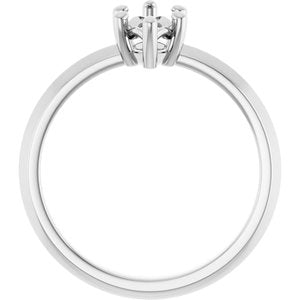 Sterling Silver 9x4.5 mm Marquise Ring Mounting – image 4