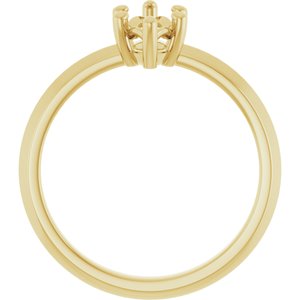 14K Yellow Gold 9x4.5 mm Marquise Ring Mounting – image 4