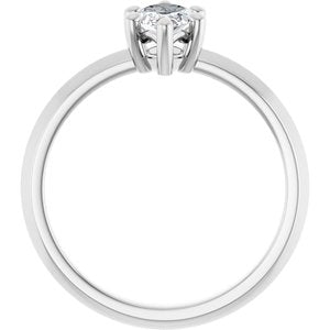 18K White Gold 9x4.5 mm Marquise Ring Mounting – image 3