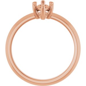 10K Rose Gold 9x4.5 mm Marquise Ring Mounting – image 4