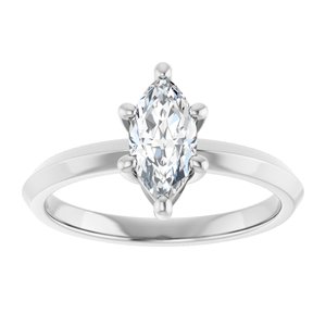 Platinum 9x4.5 mm Marquise Ring Mounting – image 5