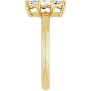10K Yellow Gold 9x4.5 mm Marquise Ring Mounting – image 7