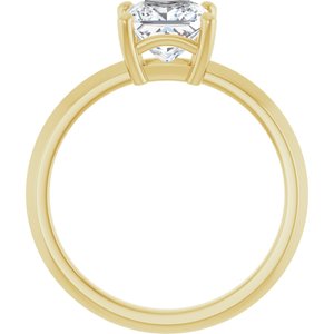 14K Yellow Gold 6 mm Square Ring Mounting – image 3