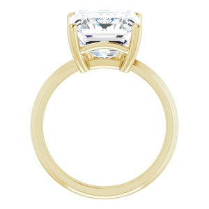 14K Yellow Gold 12x10 mm Emerald Ring Mounting – image 3