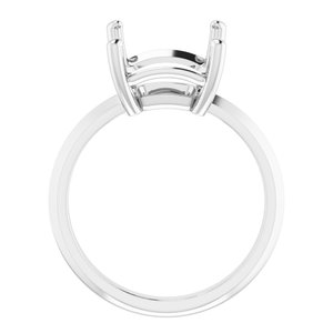 Sterling Silver 12x10 mm Emerald Ring Mounting – image 4