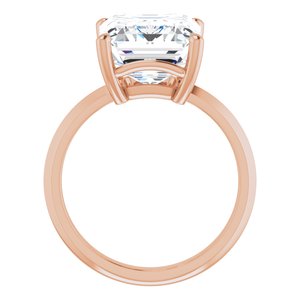 14K Rose Gold 12x10 mm Emerald Ring Mounting – image 3
