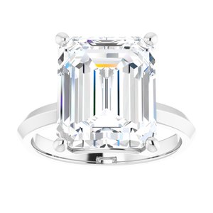 Continuum Sterling Silver 12x10 mm Emerald Ring Mounting – image 5