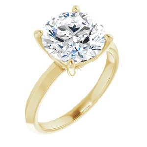10K Yellow Gold 10 mm Round Ring Mounting
