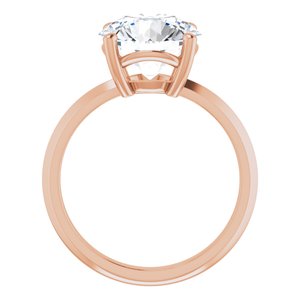 14K Rose Gold 10 mm Round Ring Mounting – image 3
