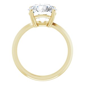 18K Yellow Gold 10 mm Round Ring Mounting – image 3