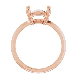 14K Rose Gold 10 mm Round Ring Mounting – image 4