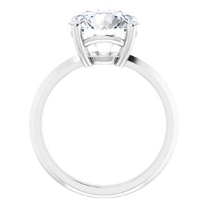 18K White Gold 10 mm Round Ring Mounting – image 3