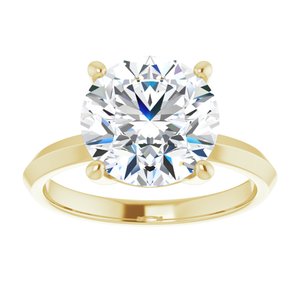 18K Yellow Gold 10 mm Round Ring Mounting – image 5