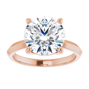 10K Rose Gold 10 mm Round Ring Mounting – image 5