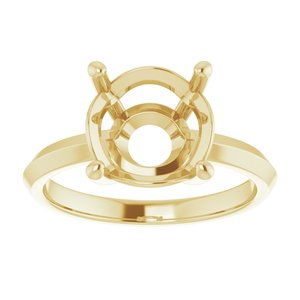 10K Yellow Gold 10 mm Round Ring Mounting – image 6