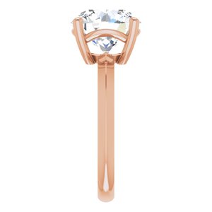 10K Rose Gold 10 mm Round Ring Mounting – image 7