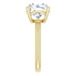 14K Yellow Gold 10 mm Round Ring Mounting – image 7