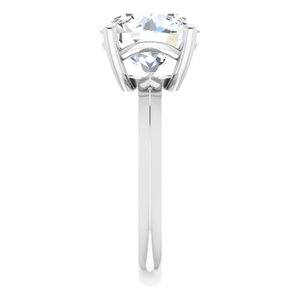 14K White Gold 10 mm Round Ring Mounting – image 7