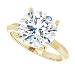 14K Yellow Gold 10 mm Round Ring Mounting – image 8