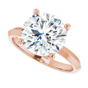 18K Rose Gold 10 mm Round Ring Mounting – image 8