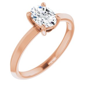 14K Rose Gold 7x5 mm Oval Ring Mounting