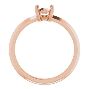 10K Rose Gold 7x5 mm Oval Ring Mounting – image 4