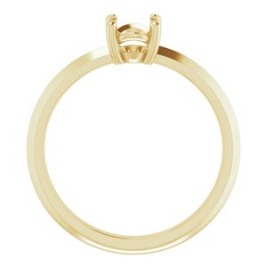 18K Yellow Gold 7x5 mm Oval Ring Mounting – image 4