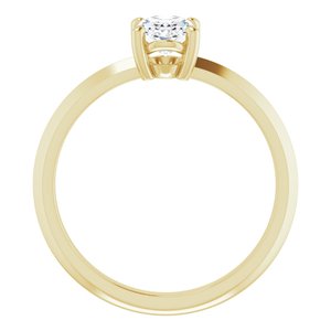 18K Yellow Gold 7x5 mm Oval Ring Mounting – image 3