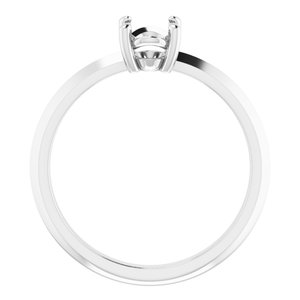 10K White Gold 7x5 mm Oval Ring Mounting – image 4