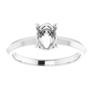 Platinum 7x5 mm Oval Ring Mounting – image 6