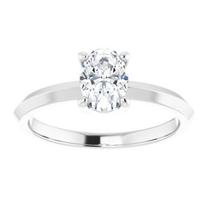 Platinum 7x5 mm Oval Ring Mounting – image 5