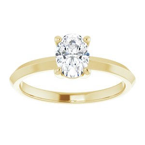 10K Yellow Gold 7x5 mm Oval Ring Mounting – image 5