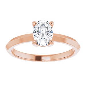 14K Rose Gold 7x5 mm Oval Ring Mounting – image 5