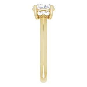 14K Yellow Gold 7x5 mm Oval Ring Mounting – image 7