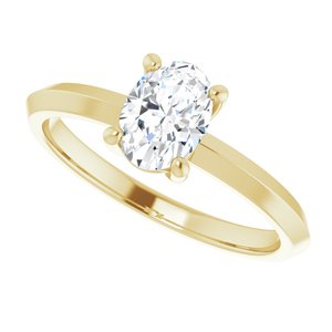 10K Yellow Gold 7x5 mm Oval Ring Mounting – image 8