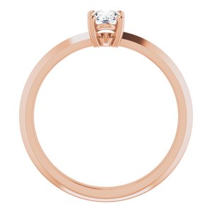 10K Rose Gold 6x4 mm Oval Ring Mounting – image 3