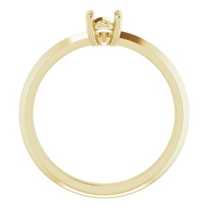 10K Yellow Gold 6x4 mm Oval Ring Mounting – image 4
